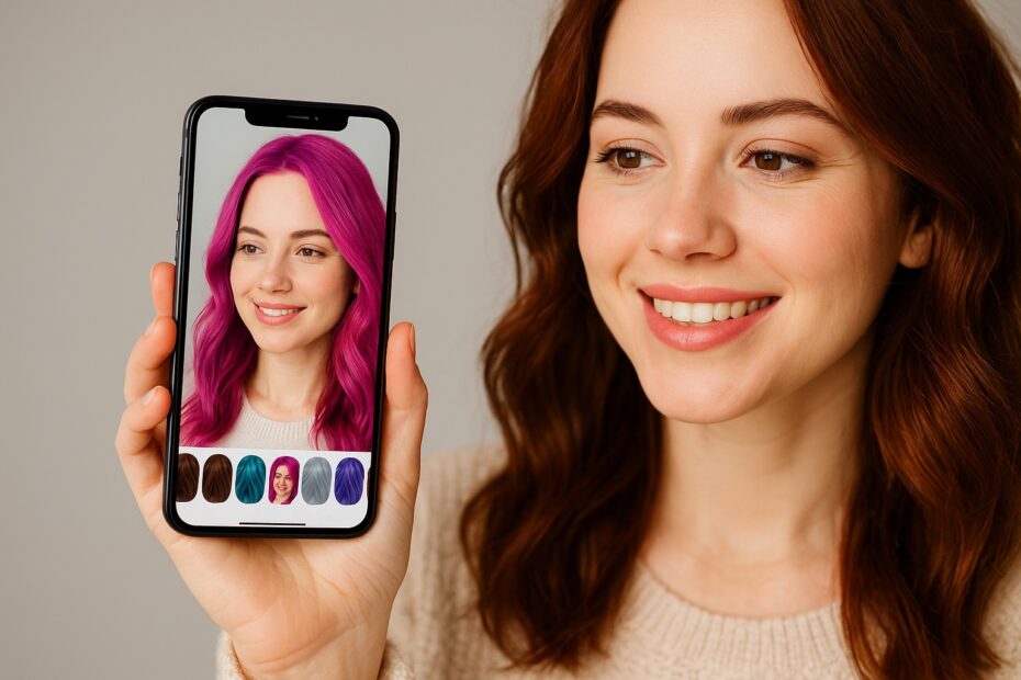 aplicativos para mudar a cor do cabelo virtualmente
