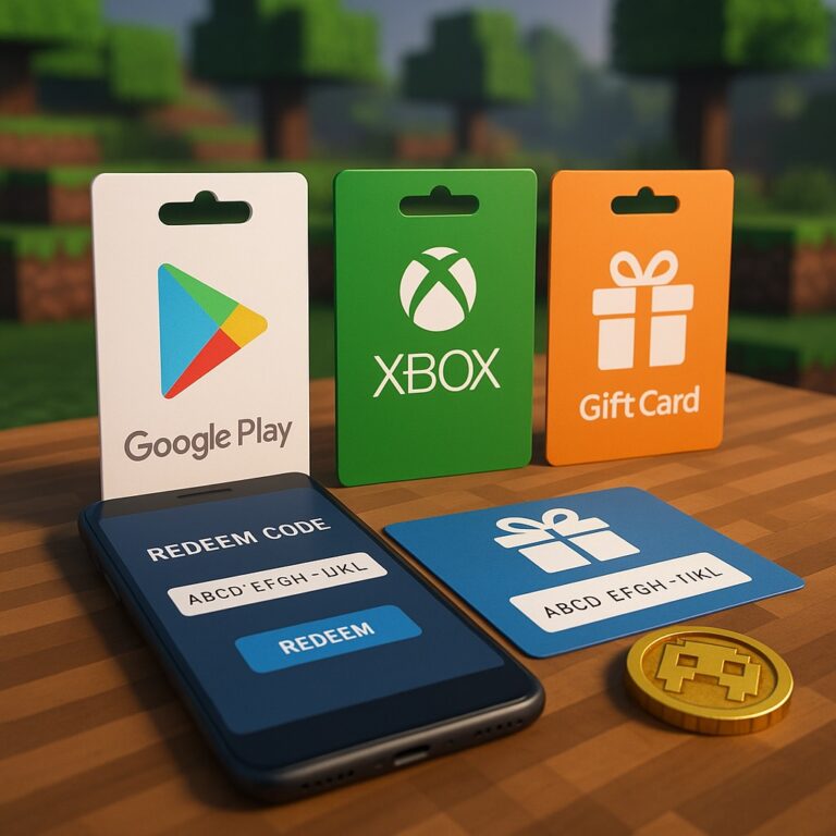 Como ativar e resgatar gift cards para usar Minecoins