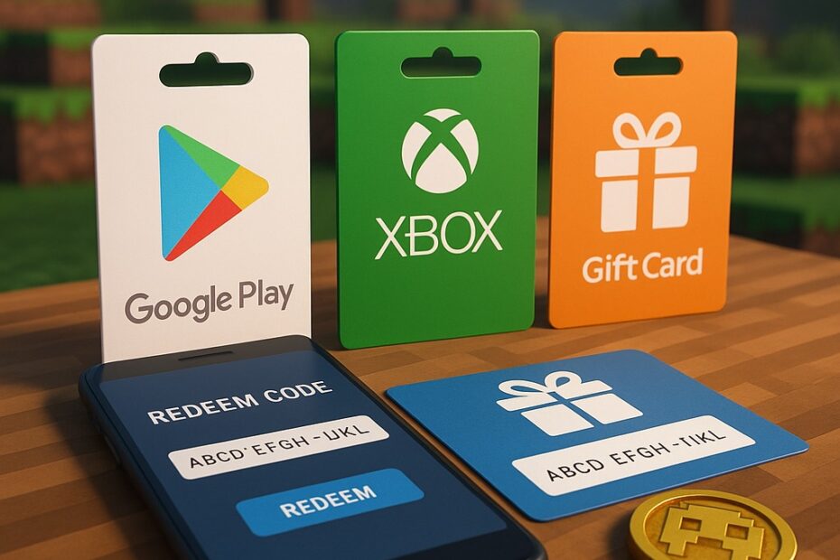 Como ativar e resgatar gift cards para usar Minecoins